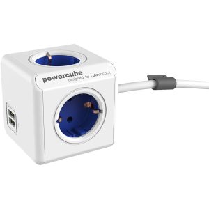 ALLOCACOC PowerCube Extended USB - Πολύμπριζο - Μπλε 1406BL/DEEUPC
