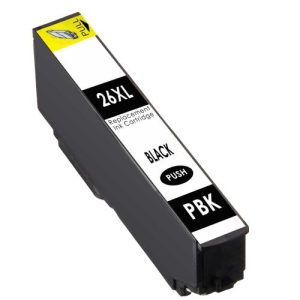 EPSON 26XL T2631 C13T26314010 Photo BLACK.ΑΝΑΚΑΤΑΣΚΕΥΑΣΜΕΝΟ ΣΥΜΒΑΤΟ ΜΕΛΑΝΙ ΓΙΑ ΕΚΤΥΠΩΤΕΣ XP-510, XP-520, XP-600, XP-700, XP800 8,7ml 500 ΣΕΛΙΔΕΣ ΜΑΥΡΟ.