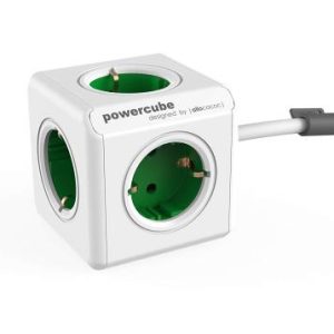 ALLOCACOC PowerCube Extended - Πολύμπριζο - Πράσινο 1306GN/DEEXPC