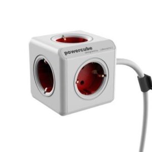 ALLOCACOC PowerCube Extended - Πολύμπριζο - Κόκκινο 1306RD/DEEXPC