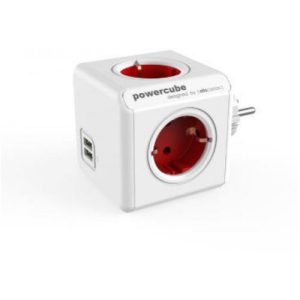 ALLOCACOC PowerCube Original USB - Πολύμπριζο - Κόκκινο 1202RD/DEOUPC